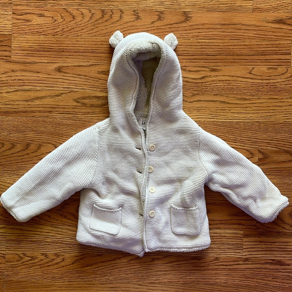 Baby gap bear Sherpa hoodie - 18-24m - used